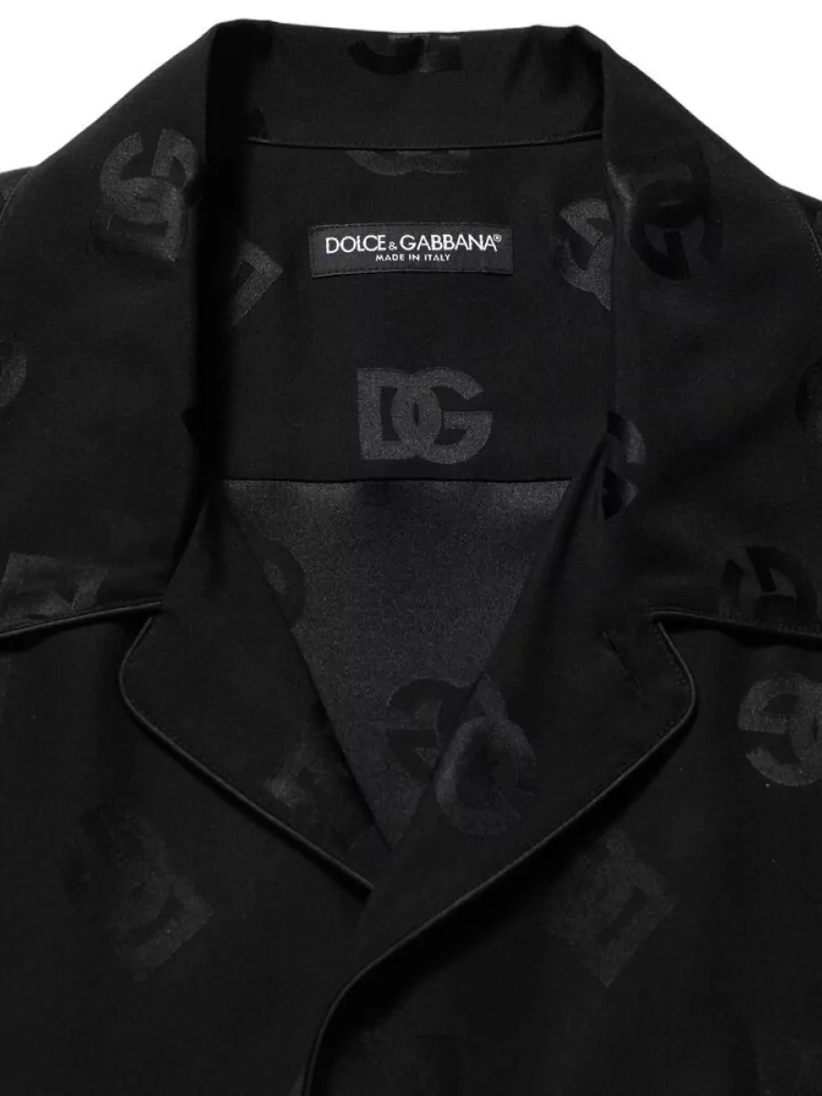 Dolce&Gabbana Silk logo-print short-sleeve shirt