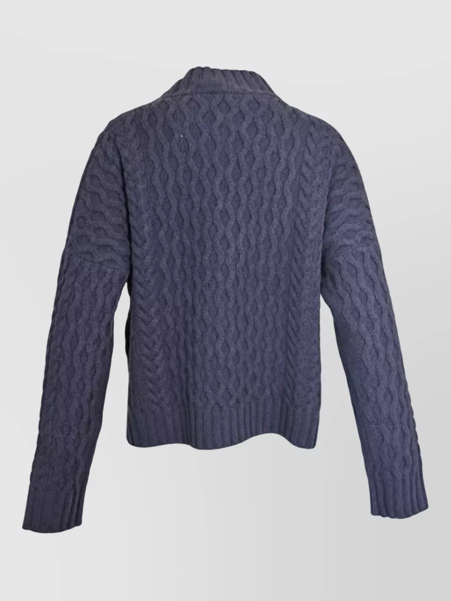 Weekend Max Mara Cable-Knit Wool Mock-Neck Jumper