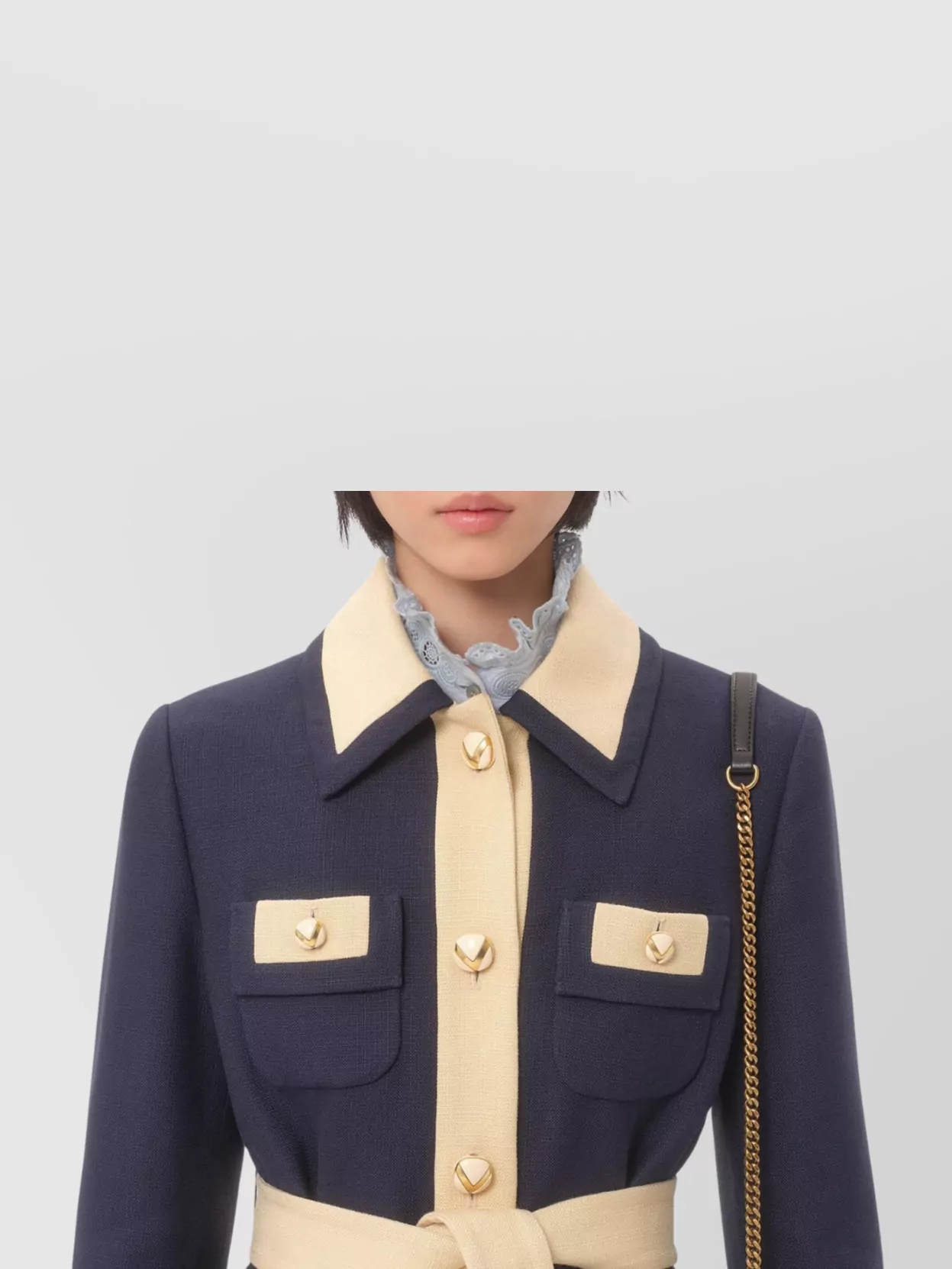 Valentino Collared Single-breasted Coat Jacket With Belted Waist In Animal Print