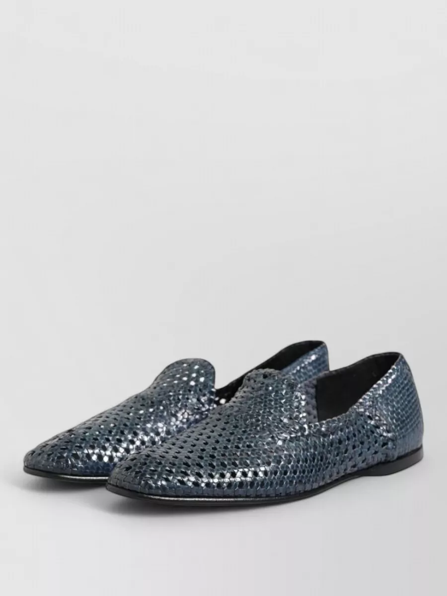 Dolce&Gabbana Woven Leather Loafers