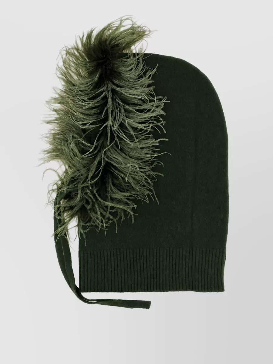 P.a.r.o.s.h. wool feather balaclava