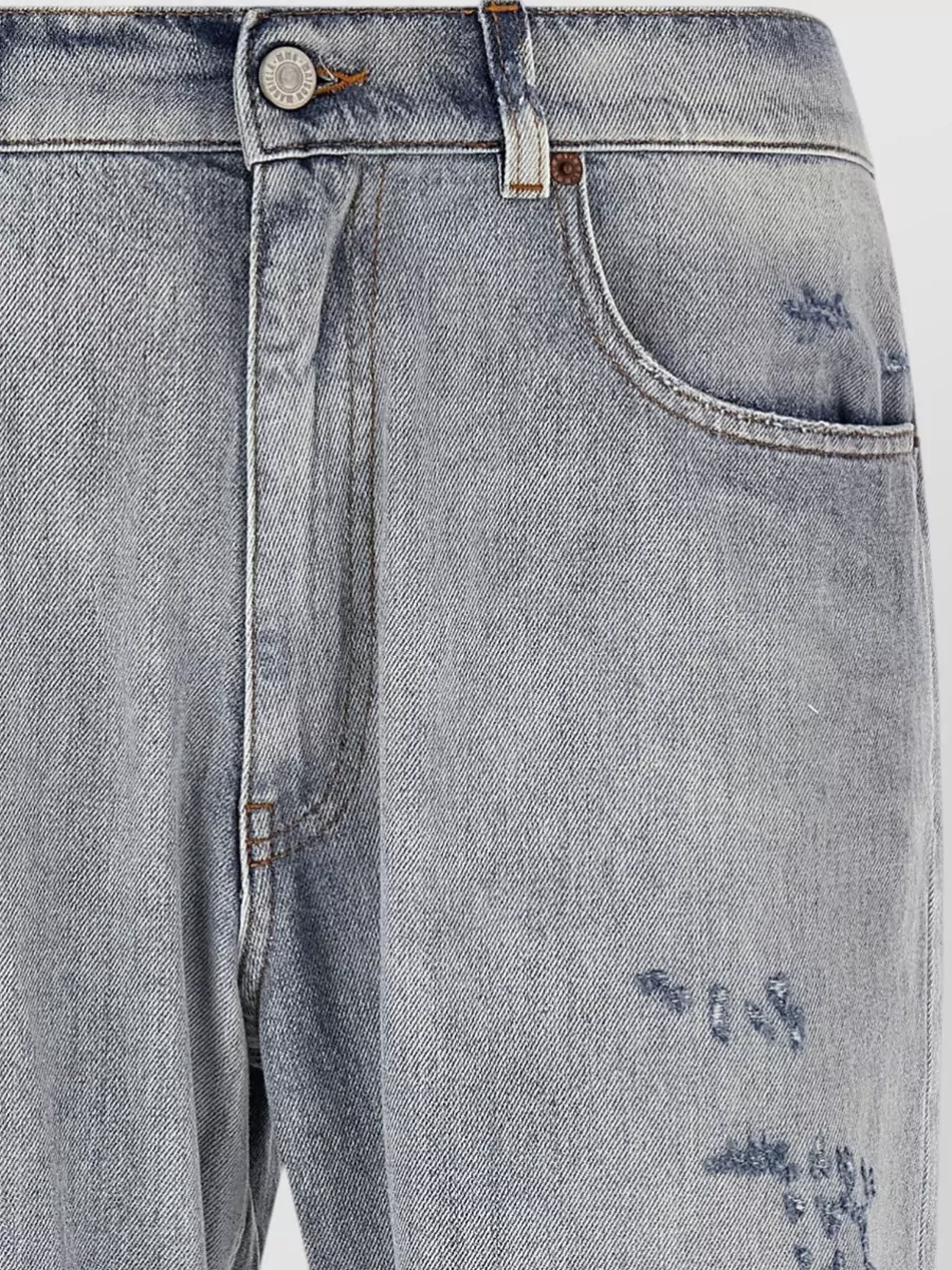 Mm6 Maison Margiela Vintage Effect Jeans Trousers Belt Loop