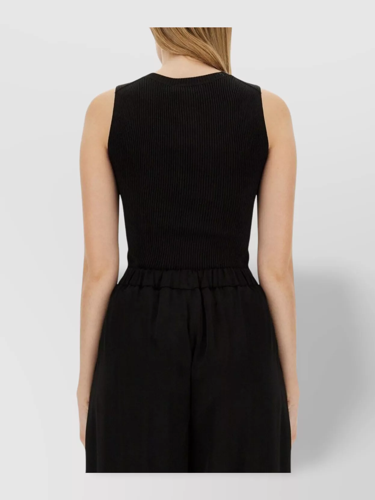 Fabiana Filippi Ribbed Slim Fit Sleeveless Knitted Tops