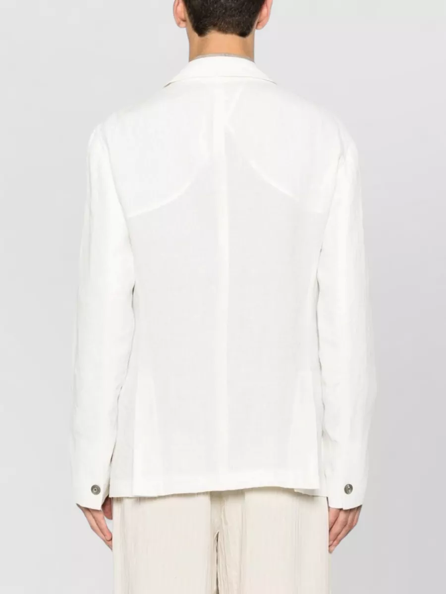 Emporio Armani Linen Single-Breasted Suit Jacket