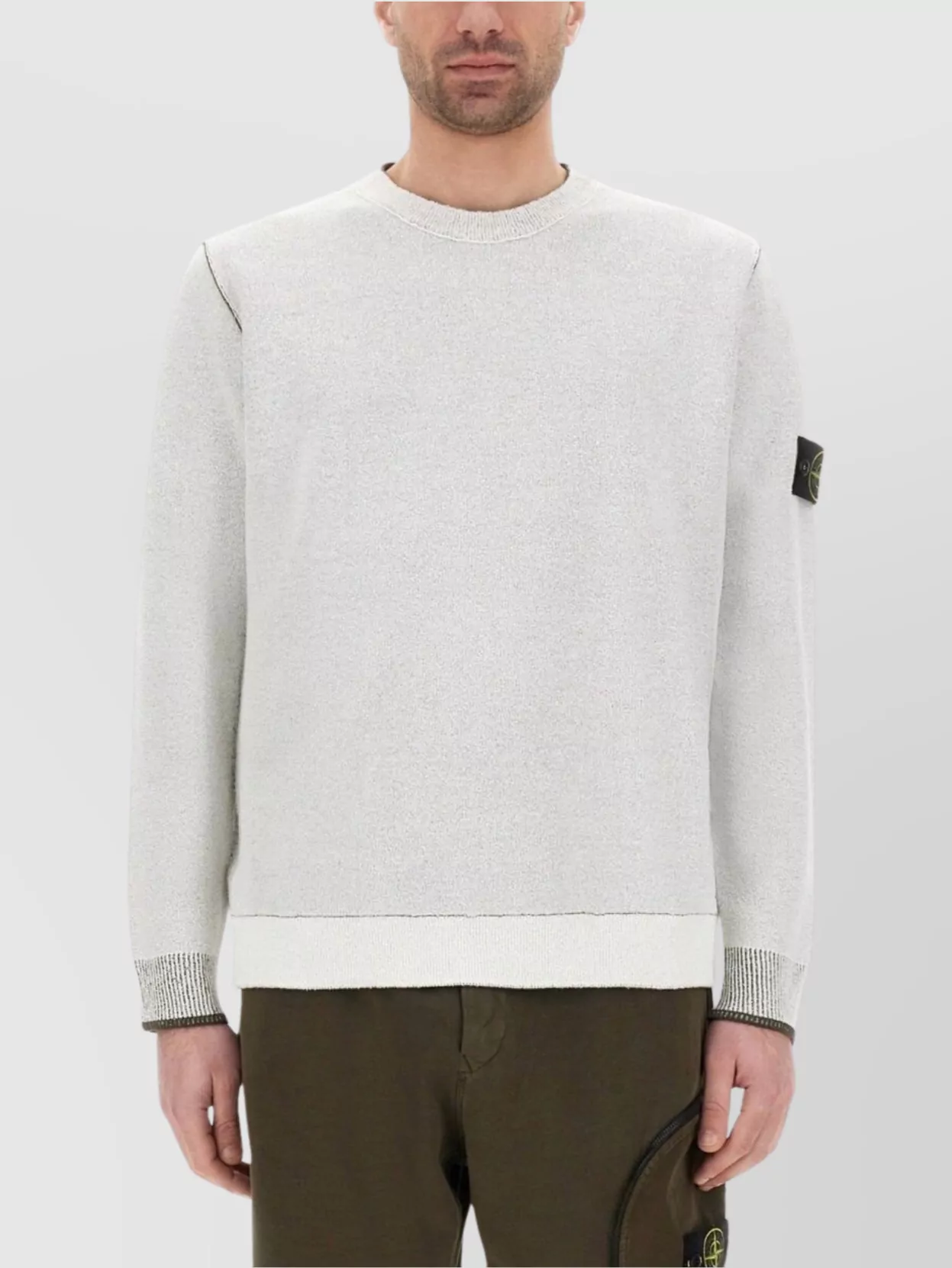 Stone Island Crew Neck Logo Patch Sweater