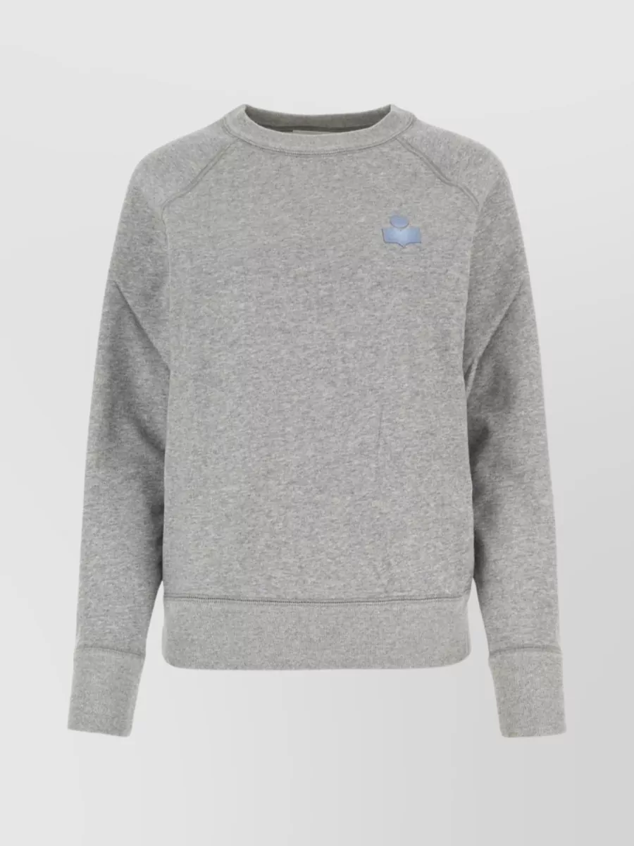 Shop Isabel Marant Étoile Classic Ribbed Crewneck Sweater In Grey