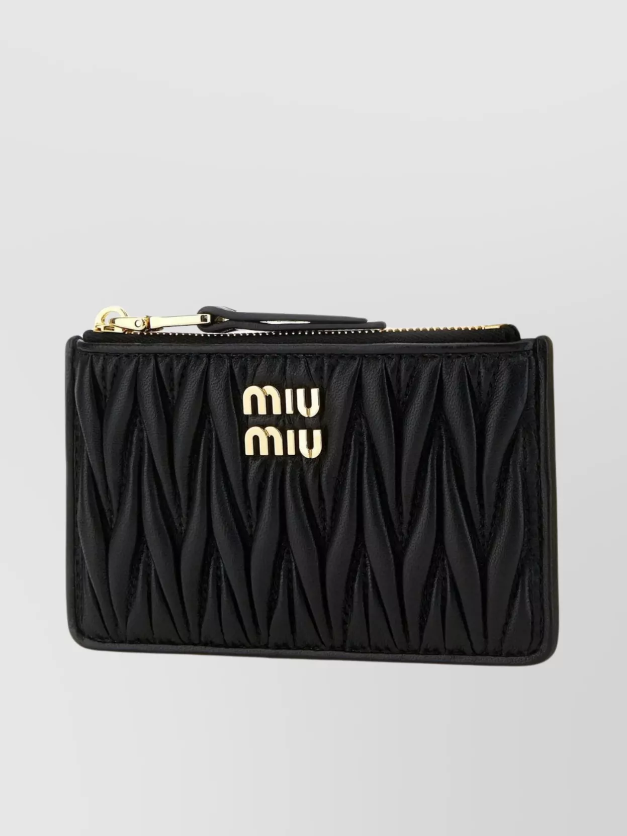 Shop Miu Miu Quilted Leather Card Holder