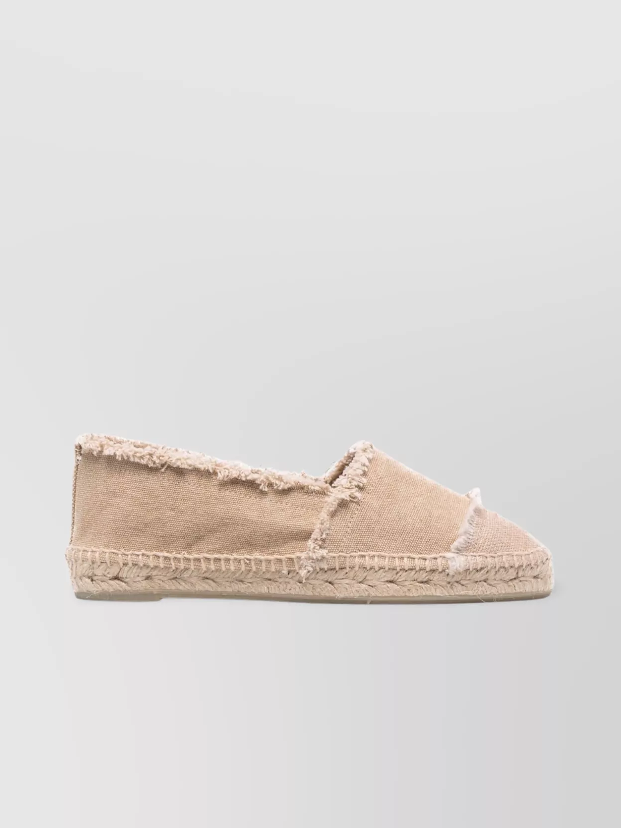 Shop Castaã±er Canvas Espadrilles With Jute Sole And Frayed Detailing
