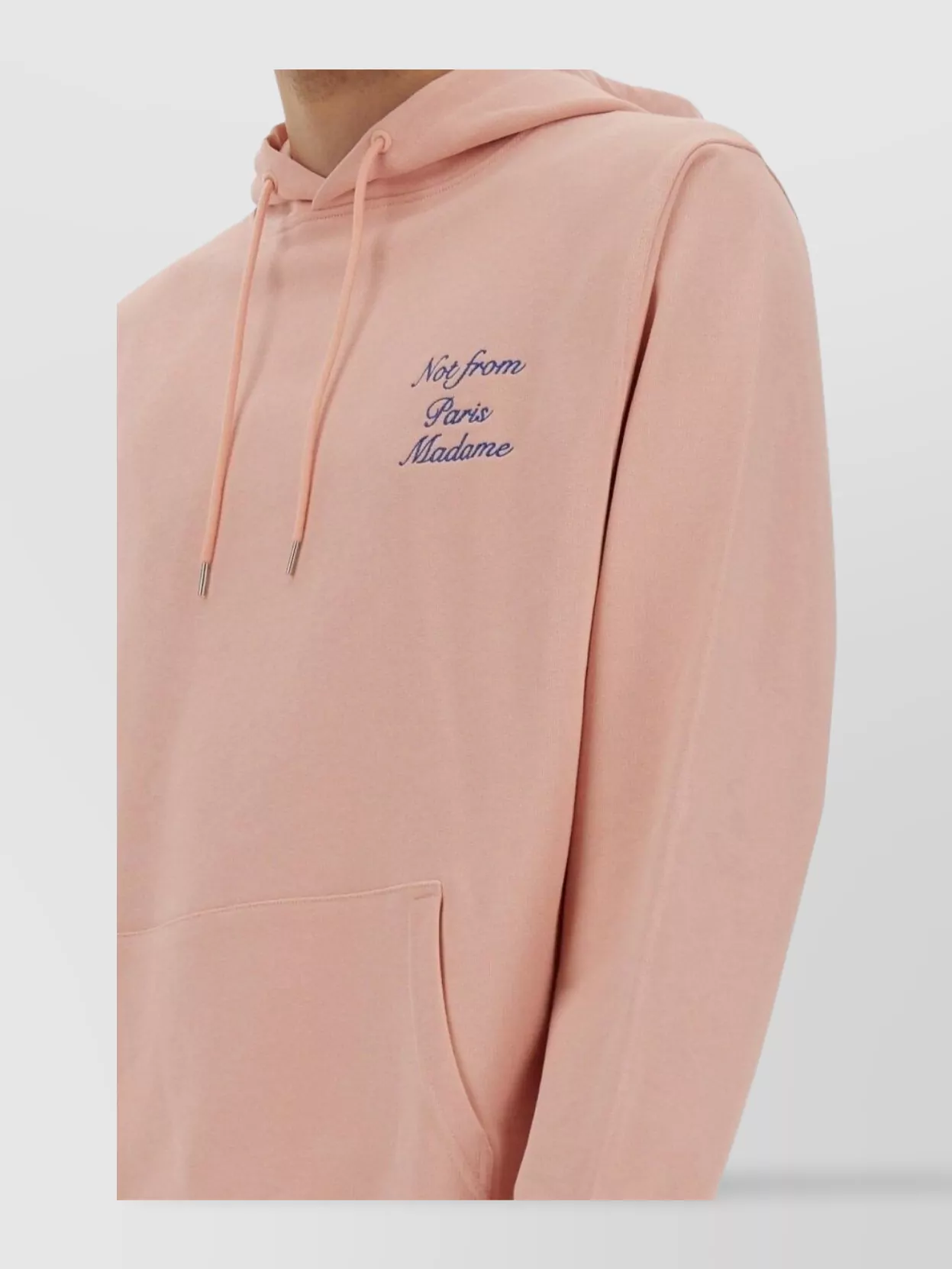 Drôle De Monsieur "Slogan" Hooded Sweater Featuring Front Pocket