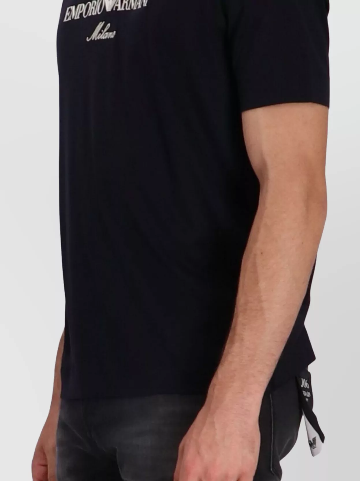Emporio Armani Crew Neck Logo T-Shirt Straight Hem