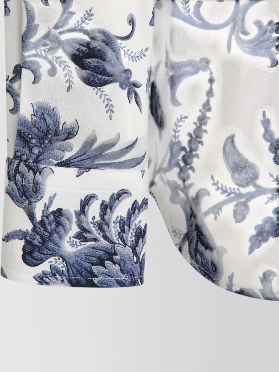 Etro Long Sleeve Shirt Button Cuffs Floral