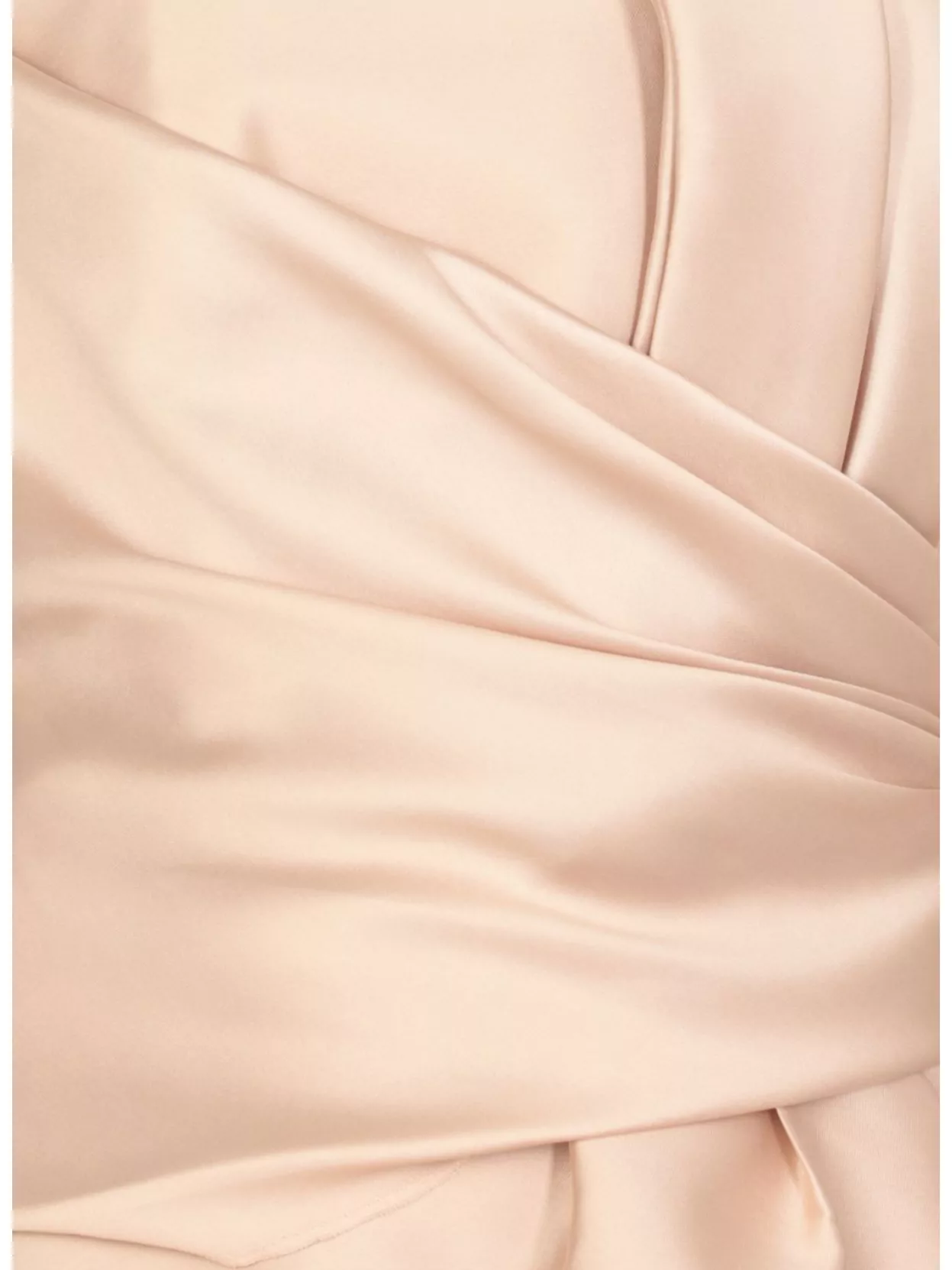 Alberta Ferretti Draped Satin Strapless Straight Neckline Midi