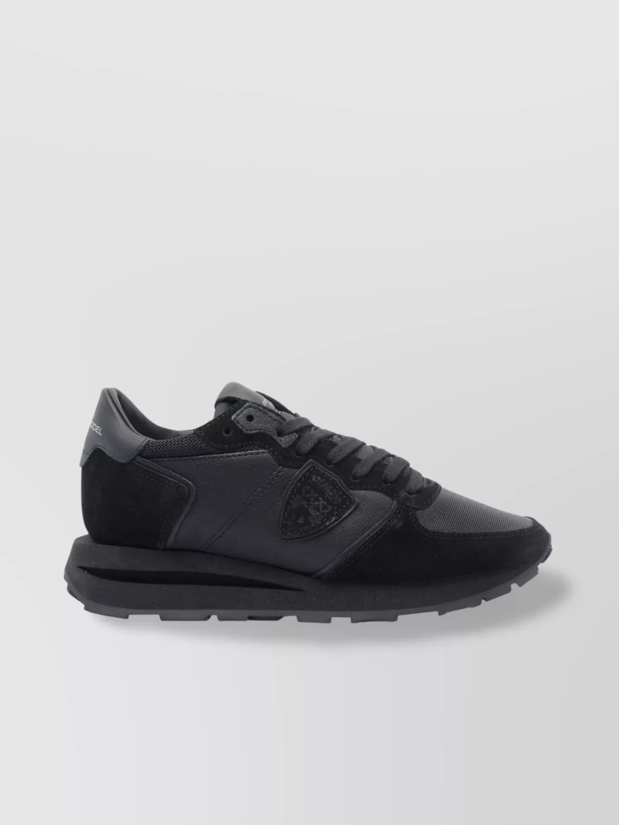 Philippe Model Logo Leather Suede Mesh Round Toe