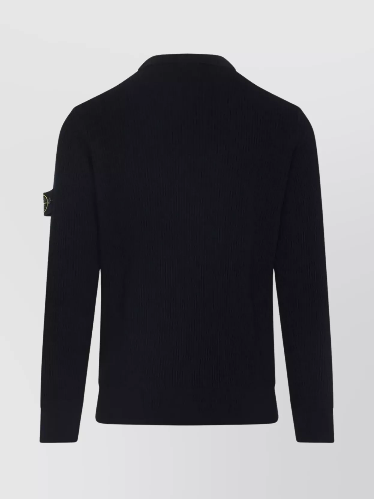 Stone Island Ribbed Wool Turtleneck Sweater Clothing In Blue
