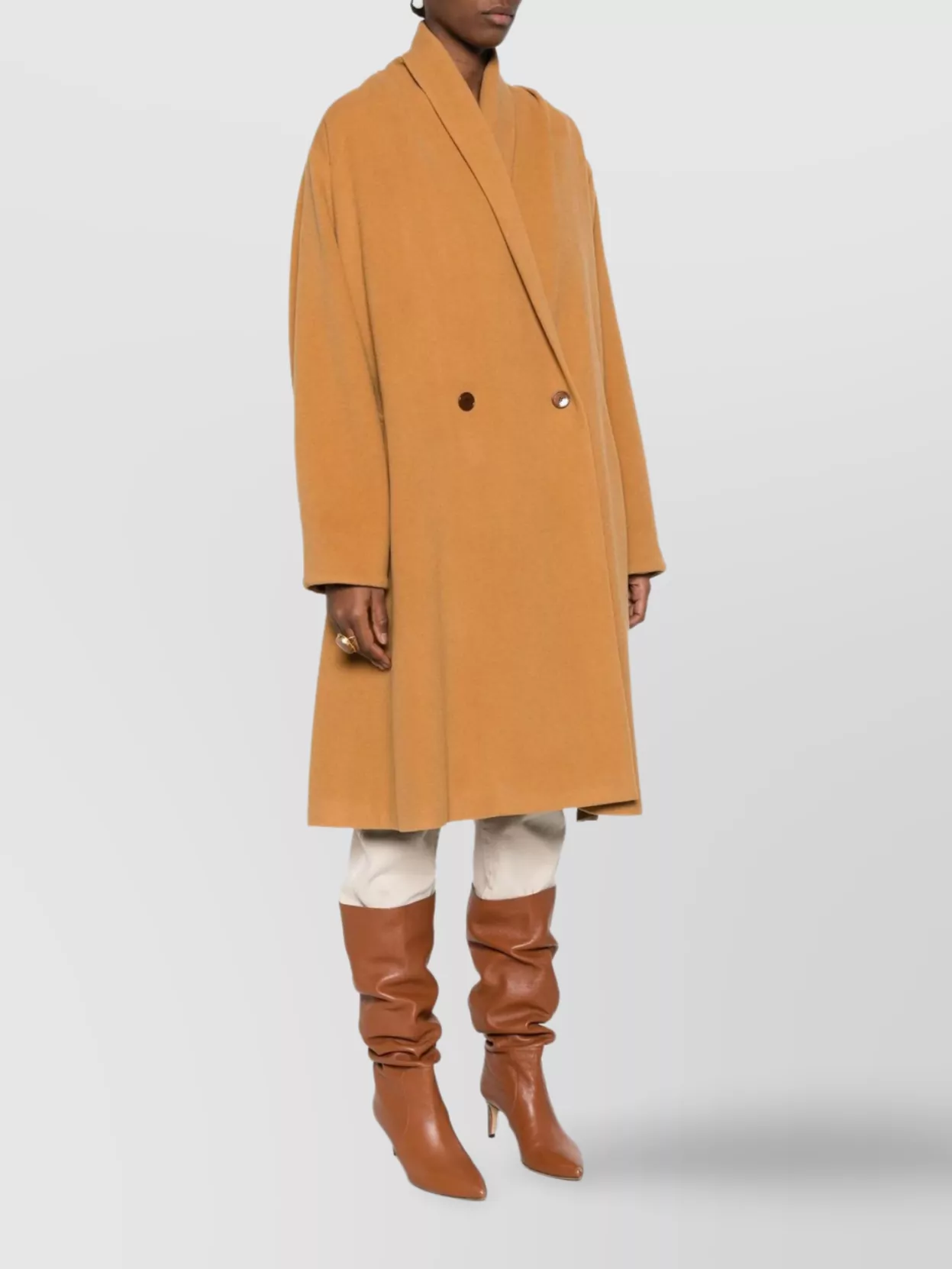 Isabel Marant Elise Coat - Wool-Cashmere Blend Shawl Collar