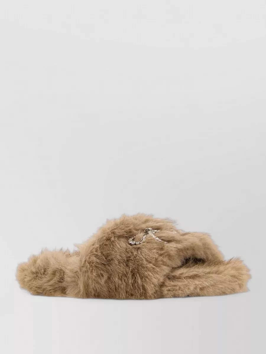 Balenciaga faux fur slippers