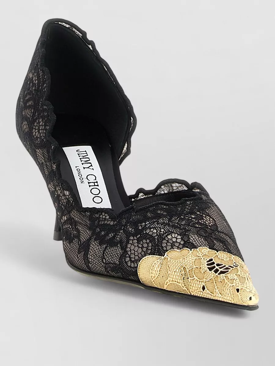 Jimmy Choo Asymmetric Lace Pumps