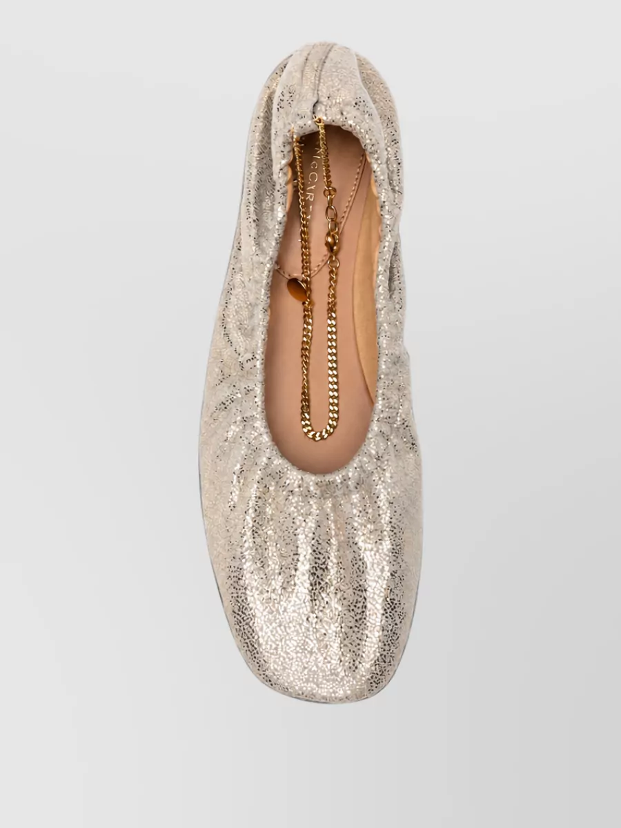 Stella Mccartney Metallic Ballerina Flats