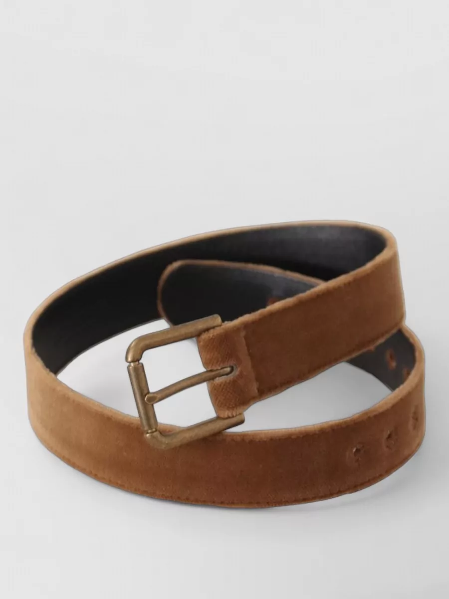 Dolce&Gabbana Leather Velvet Belt