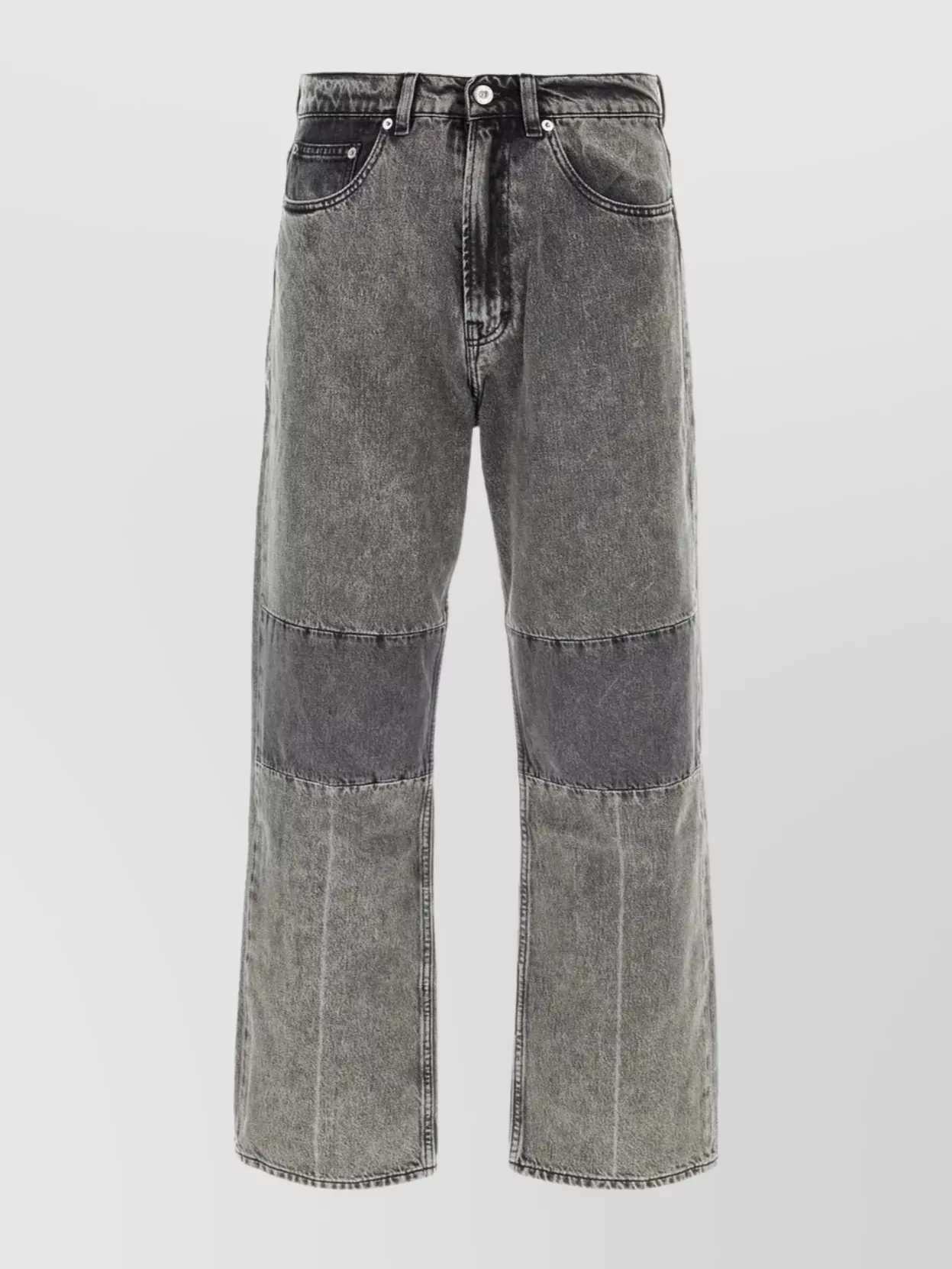 Shop Our Legacy Wide Leg Denim Trousers With Contrast Stitching