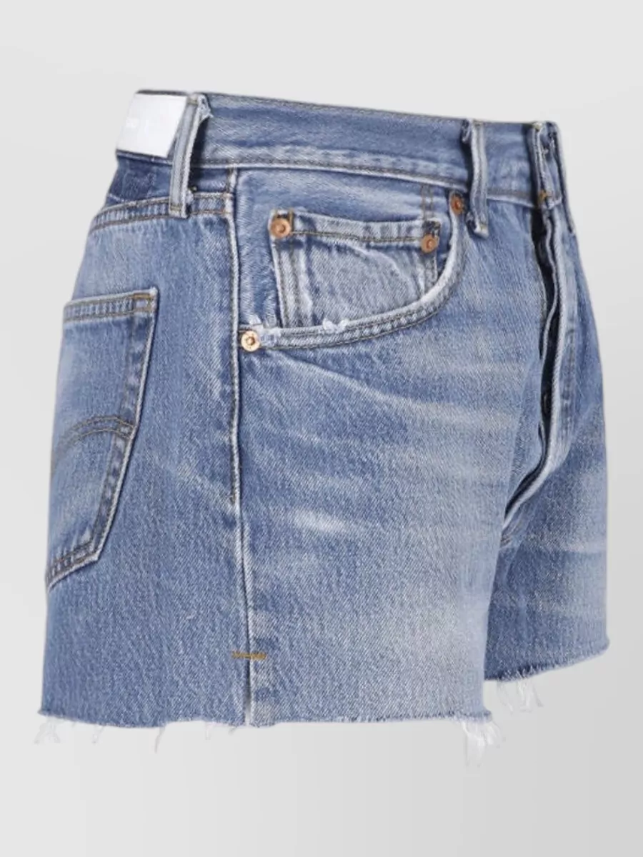Re/Done Straight Denim Short Shorts