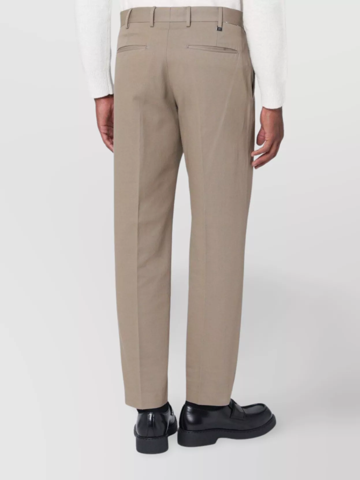 Pt Torino Trousers With Front And Back Pockets In Neutral
