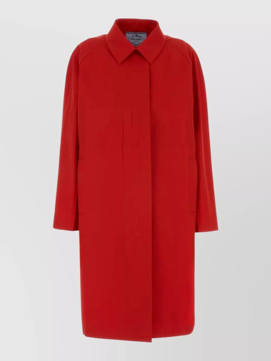 Prada gabardine single-breasted coat