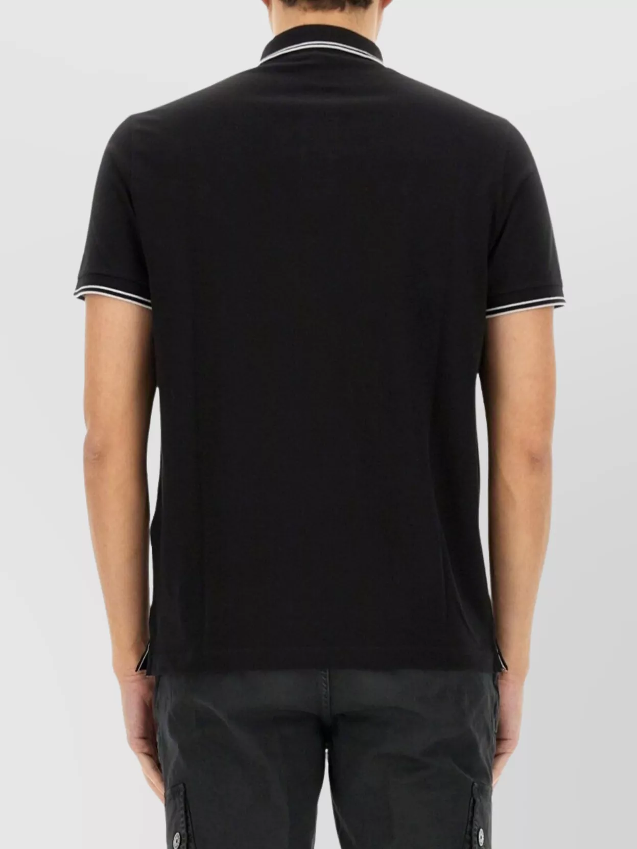 Stone Island Logo Embroidered Polo Shirt