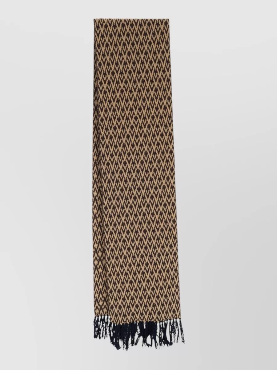 Valentino patterned wool scarf