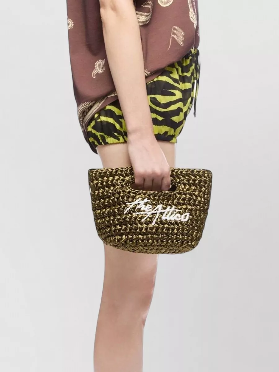 The Attico Raffia Beach Bag