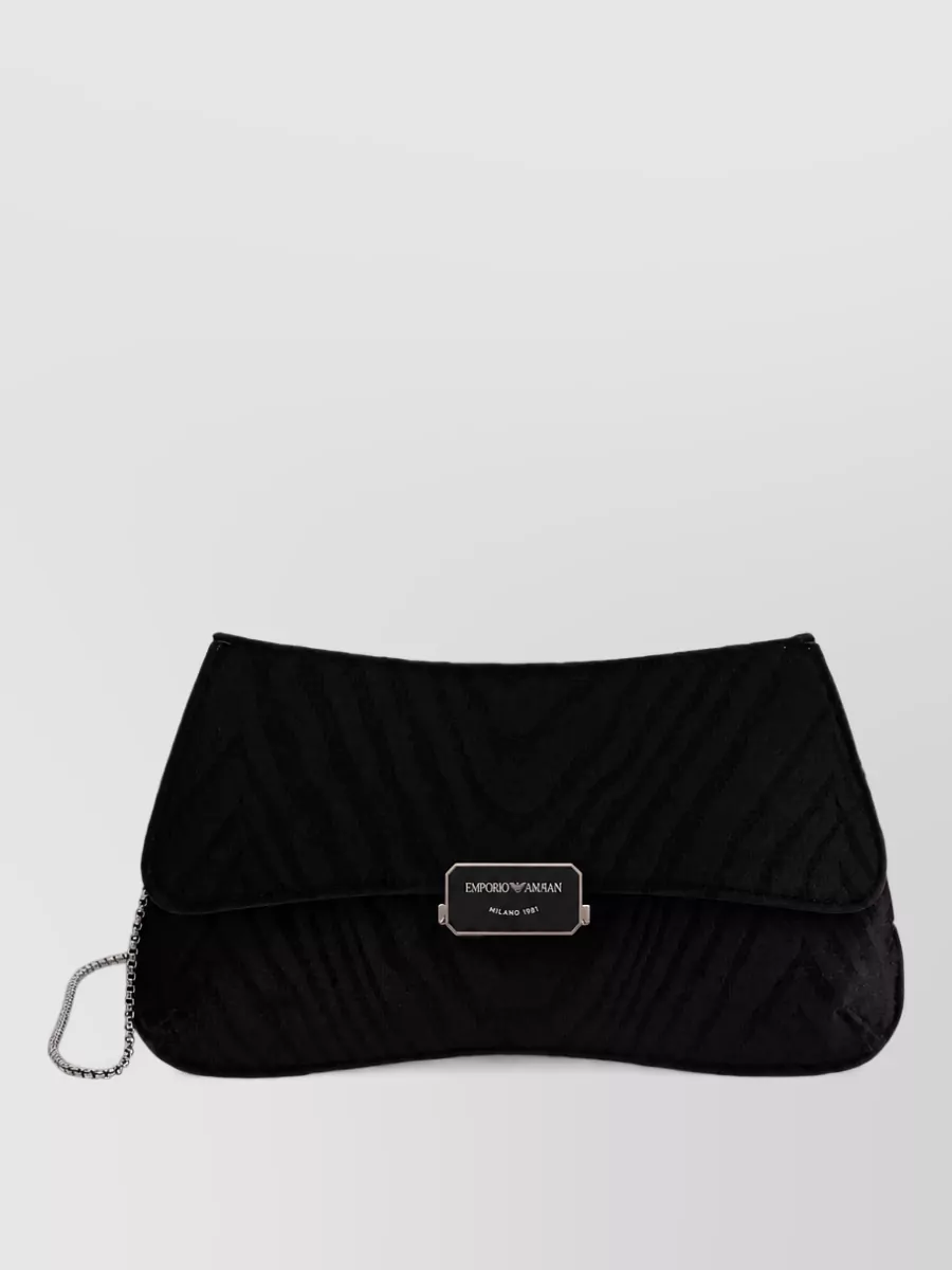 Emporio Armani Velvet Clutch Bag