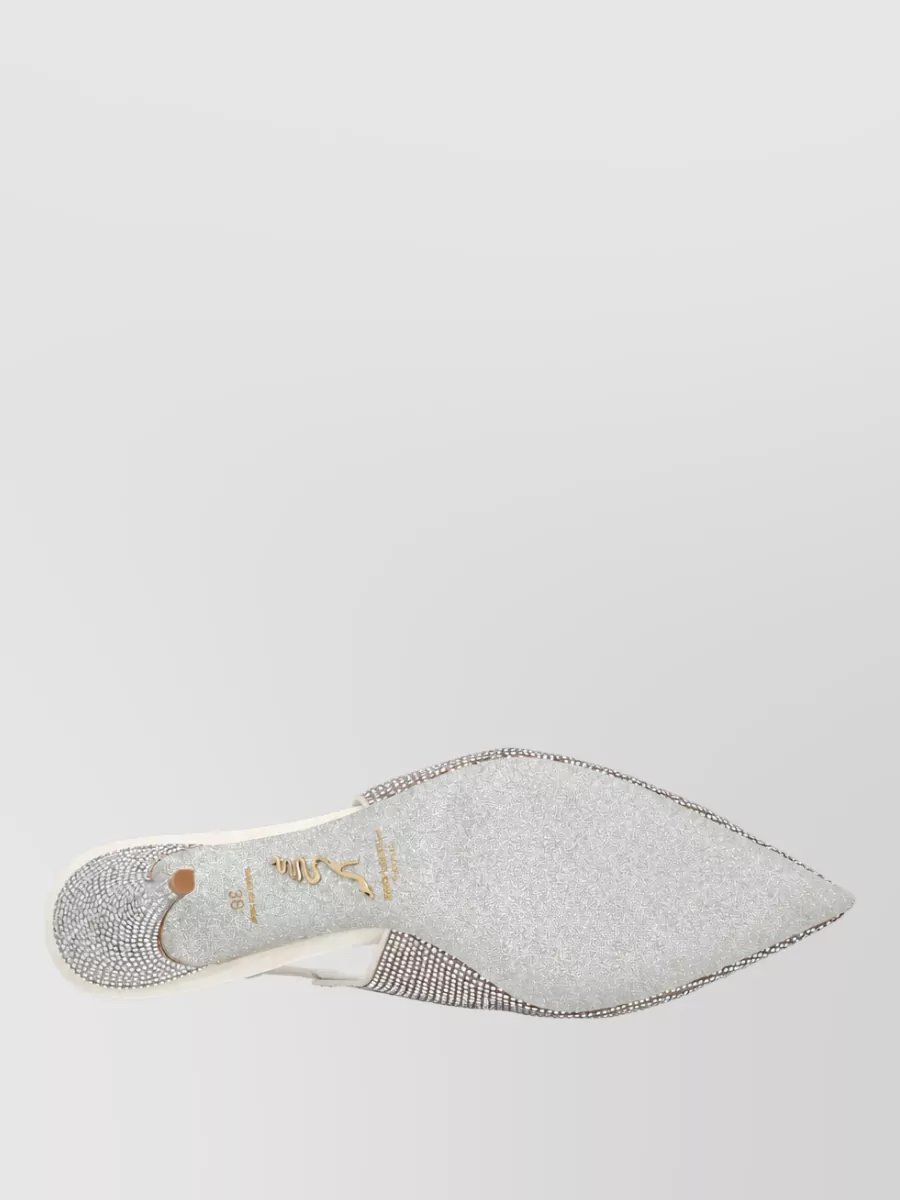 Rene Caovilla Embellished Slingback Mules