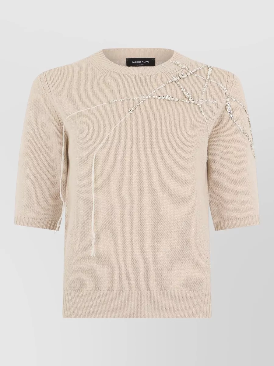 Fabiana Filippi Silk cashmere short-sleeve shirt