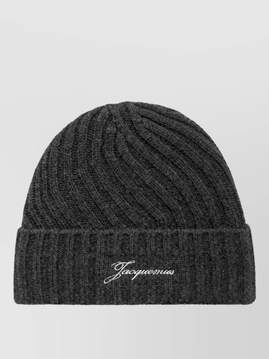 Jacquemus wool logo-embroidered beanie