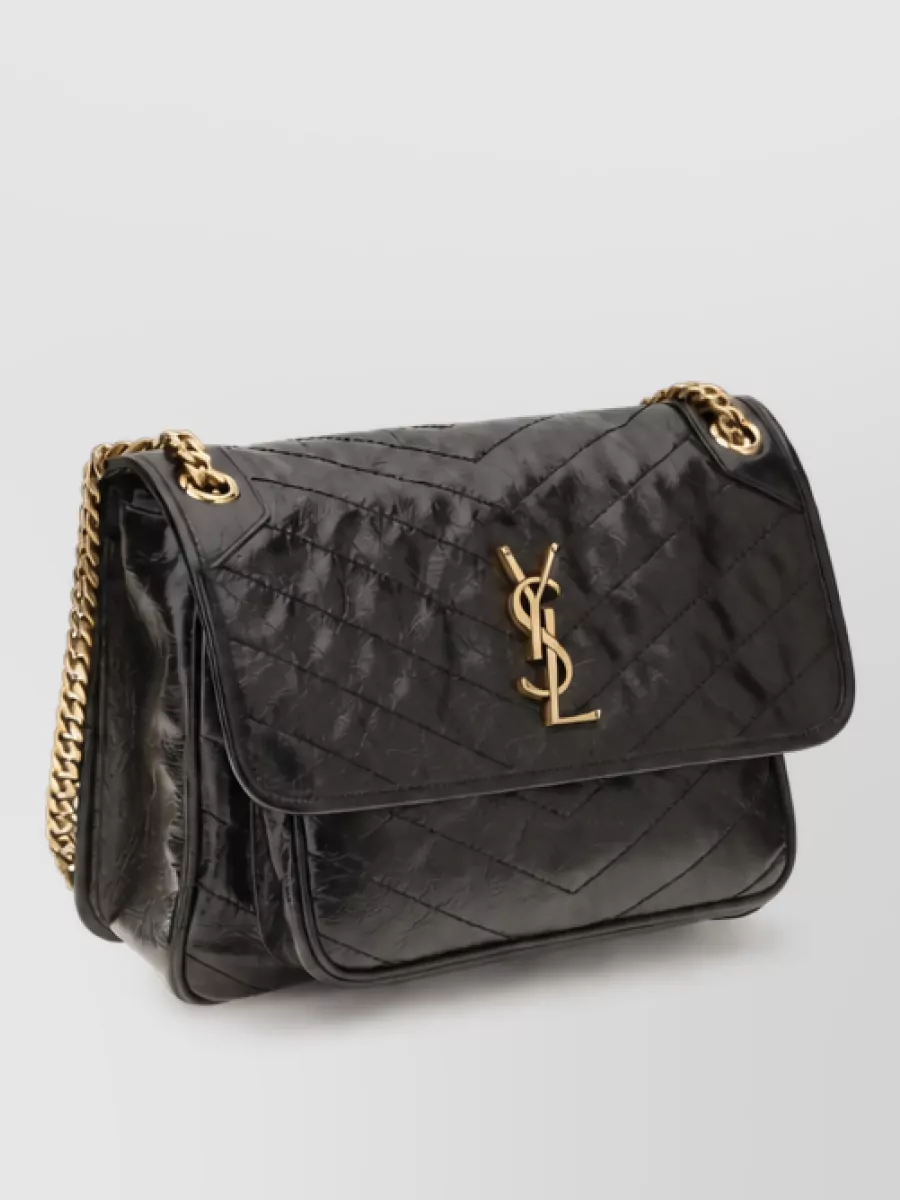 Saint Laurent Na Calf Leather Clutch Bag