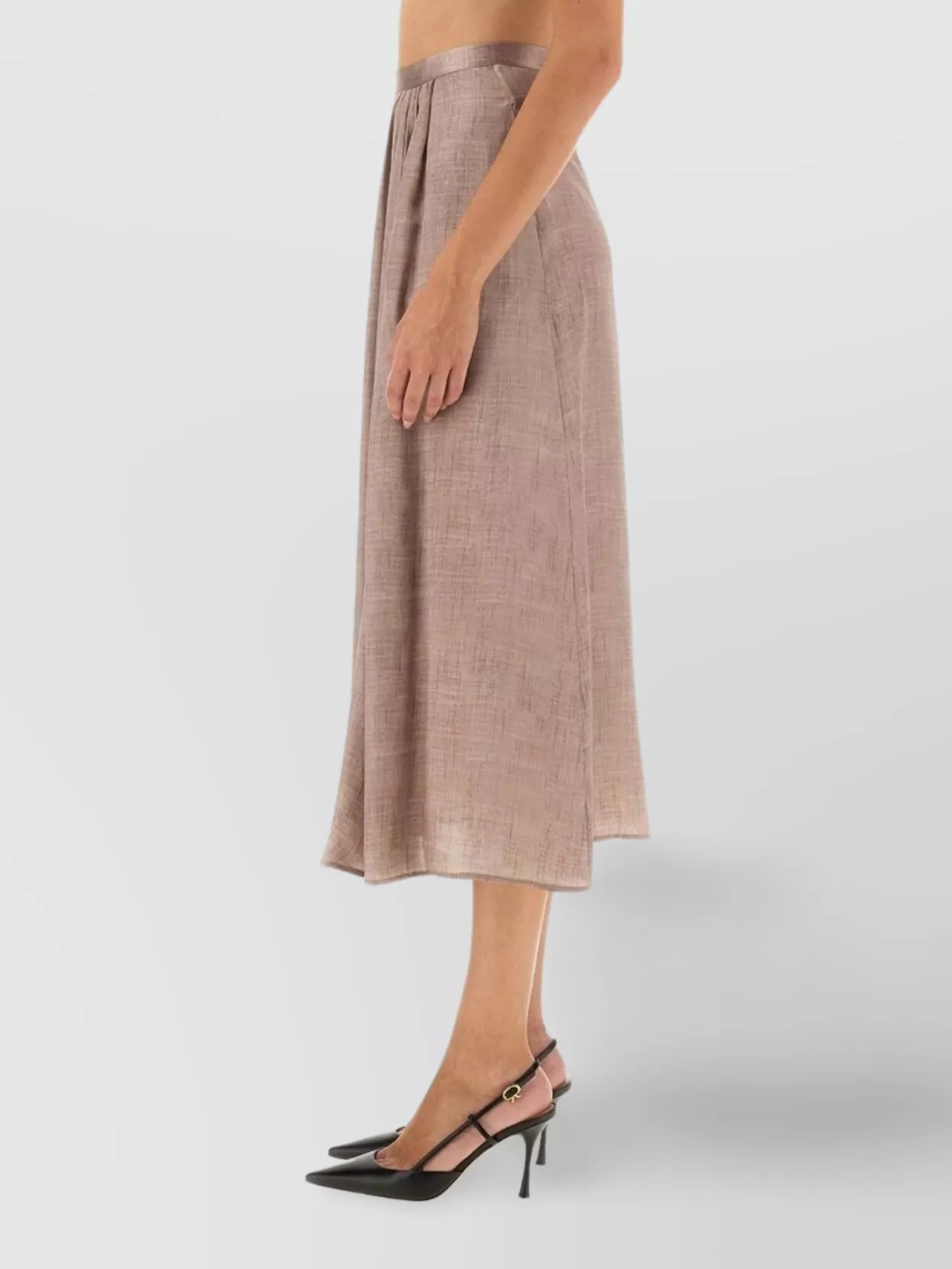 Shop Kiton High Waist Pleated Midi Skirt