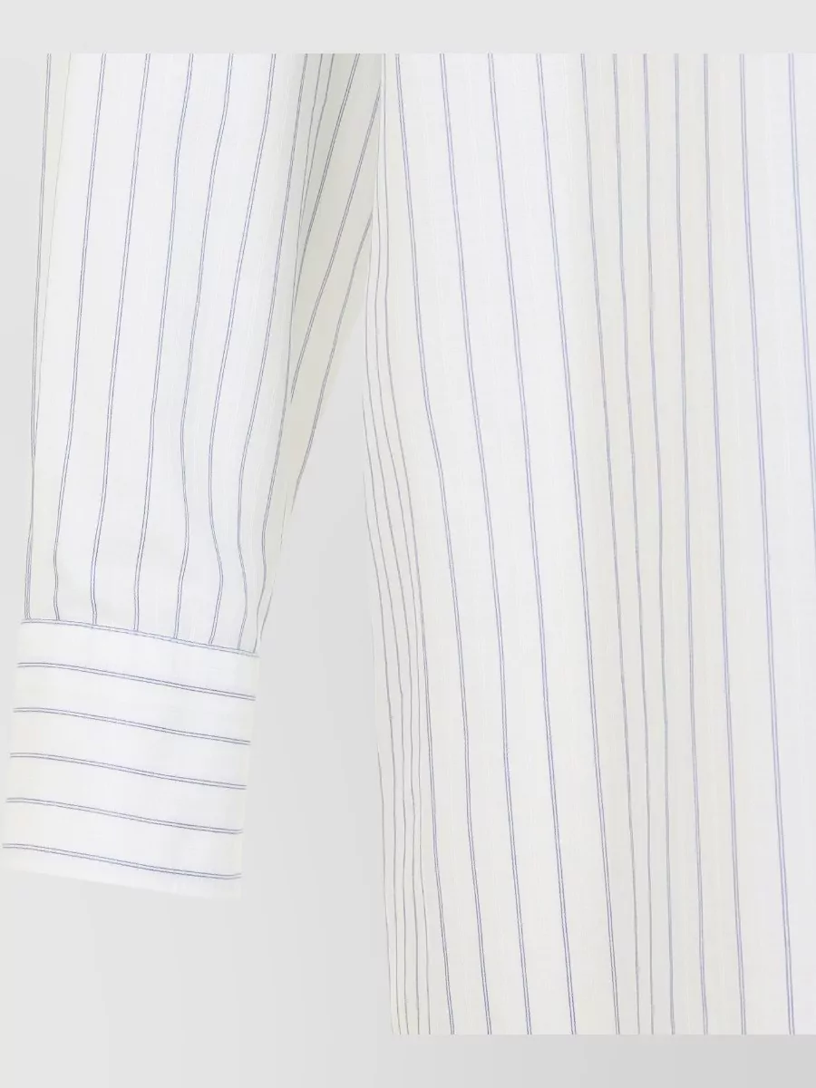 Mm6 Maison Margiela Striped Oversized Long-Sleeve Shirt