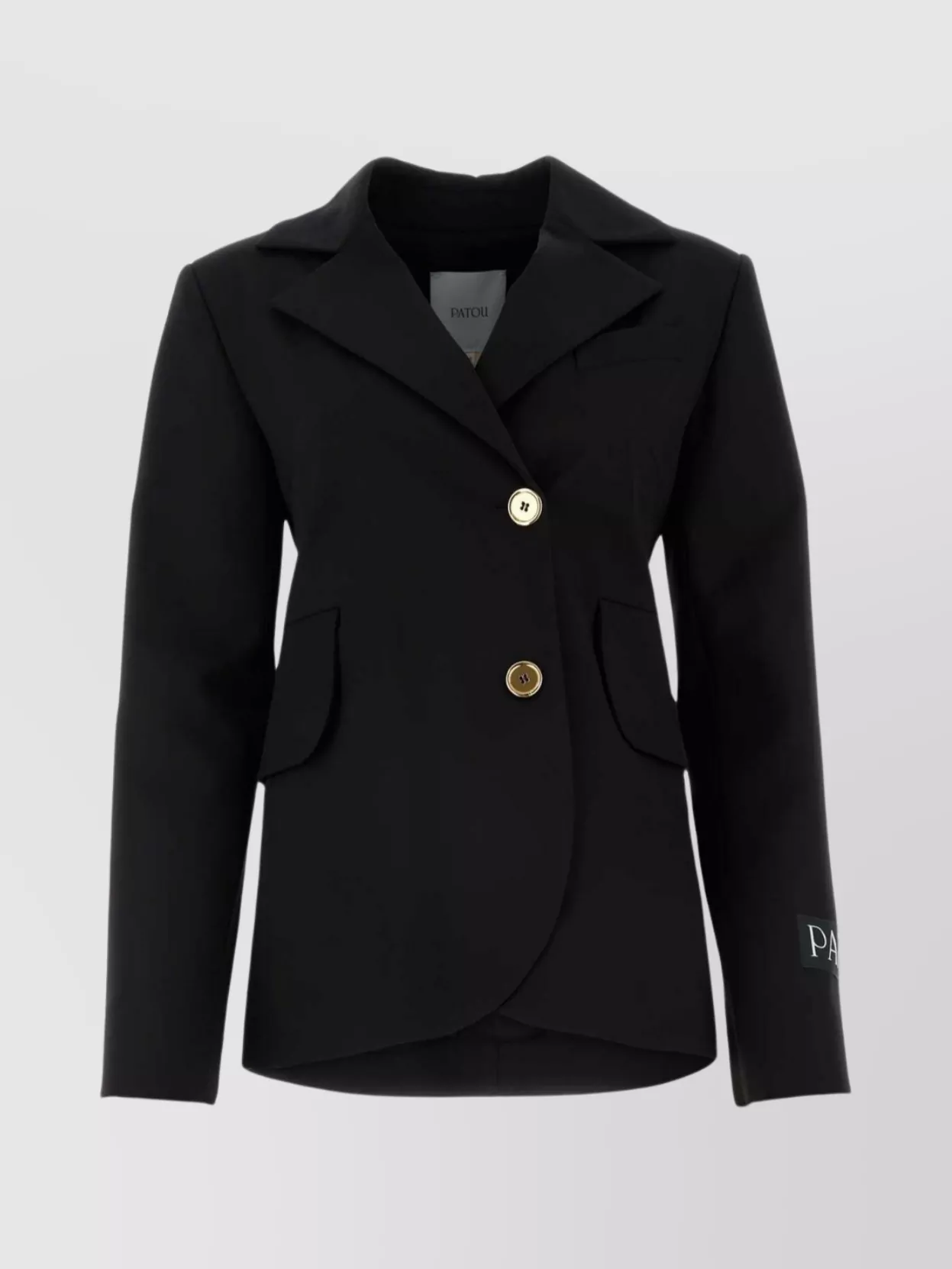 Shop Patou Waist-tie Tailored Wool Jacket