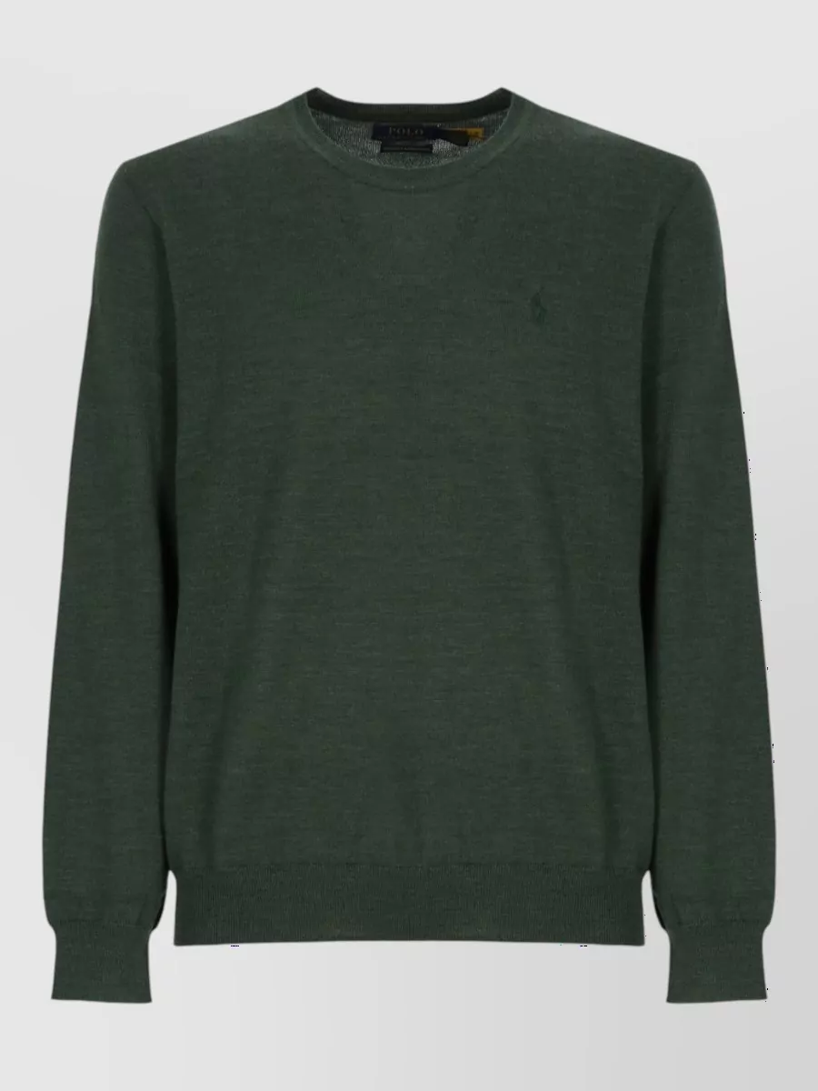 Ralph Lauren wool ribbed crewneck long-sleeve t-shirt