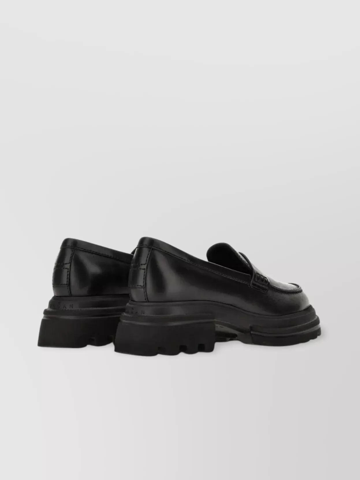 Hogan Chunky Sole Loafers Round Toe