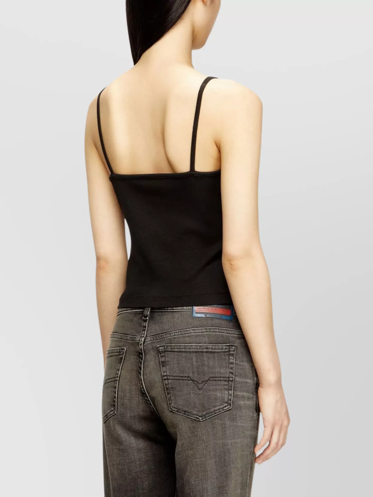Diesel Ribbed Slim-Fit Cropped Tank Top