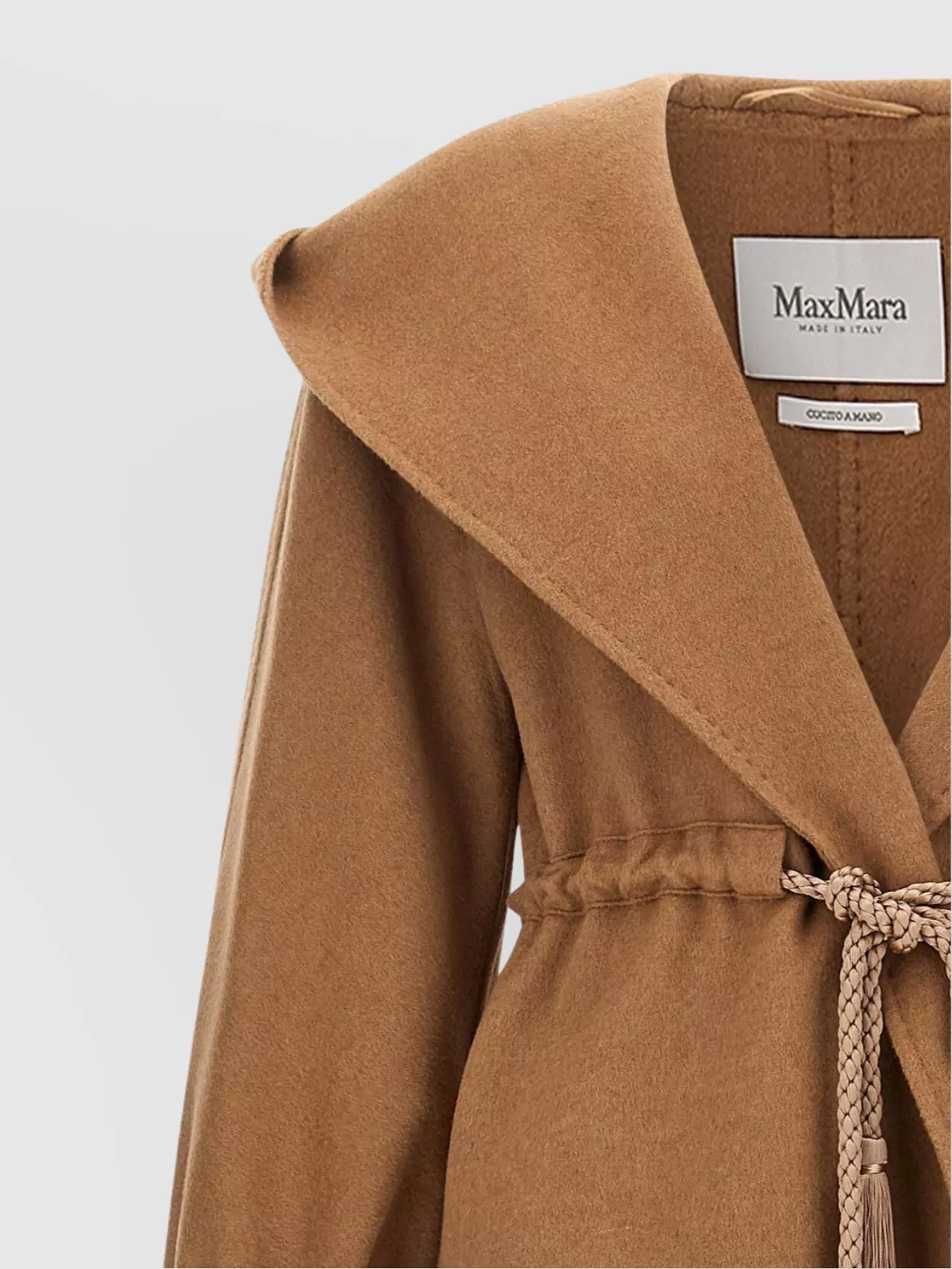 Max Mara Waist Belt Hooded Long Coat