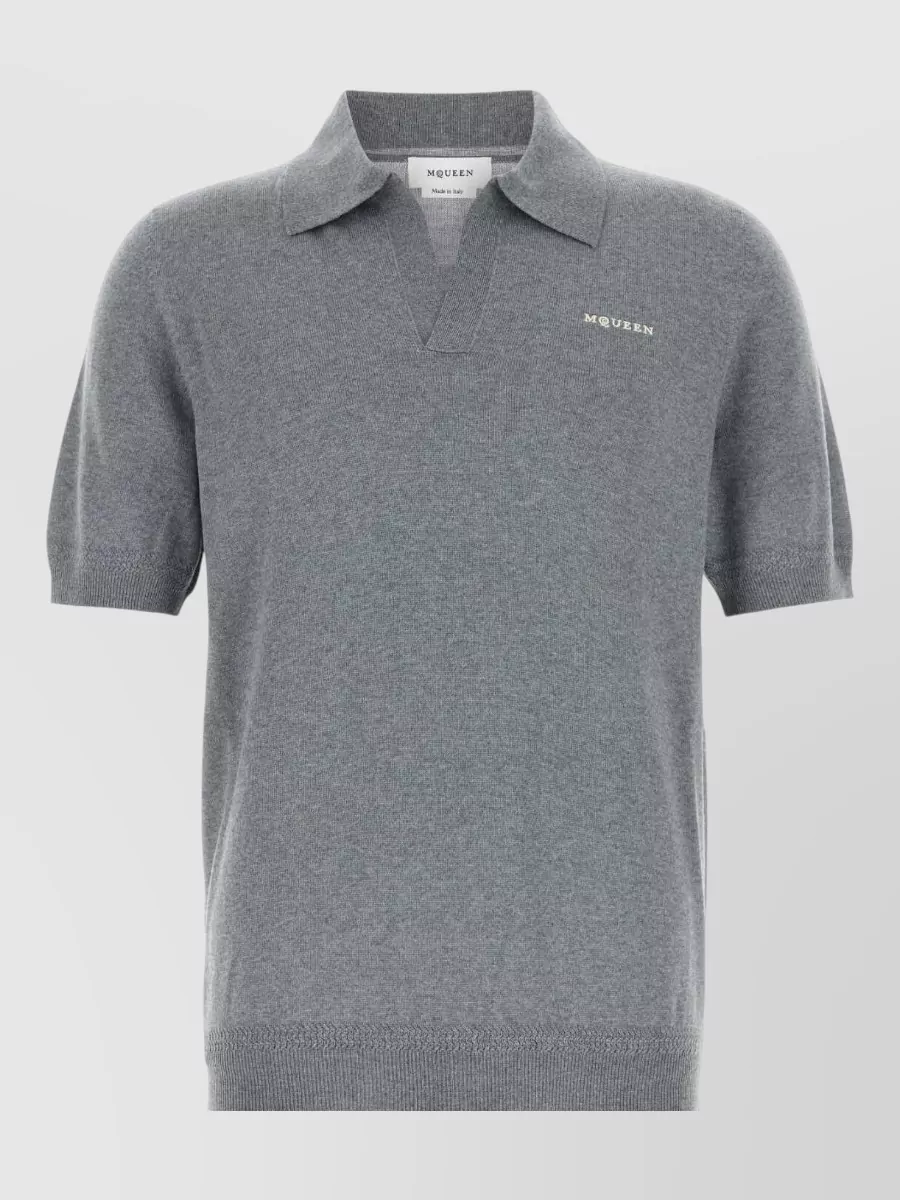 Alexander McQueen wool polo shirt