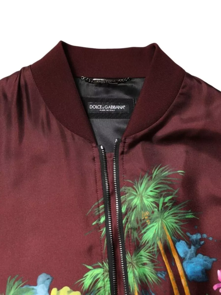 Dolce&Gabbana Silk Floral Print Bomber Jacket