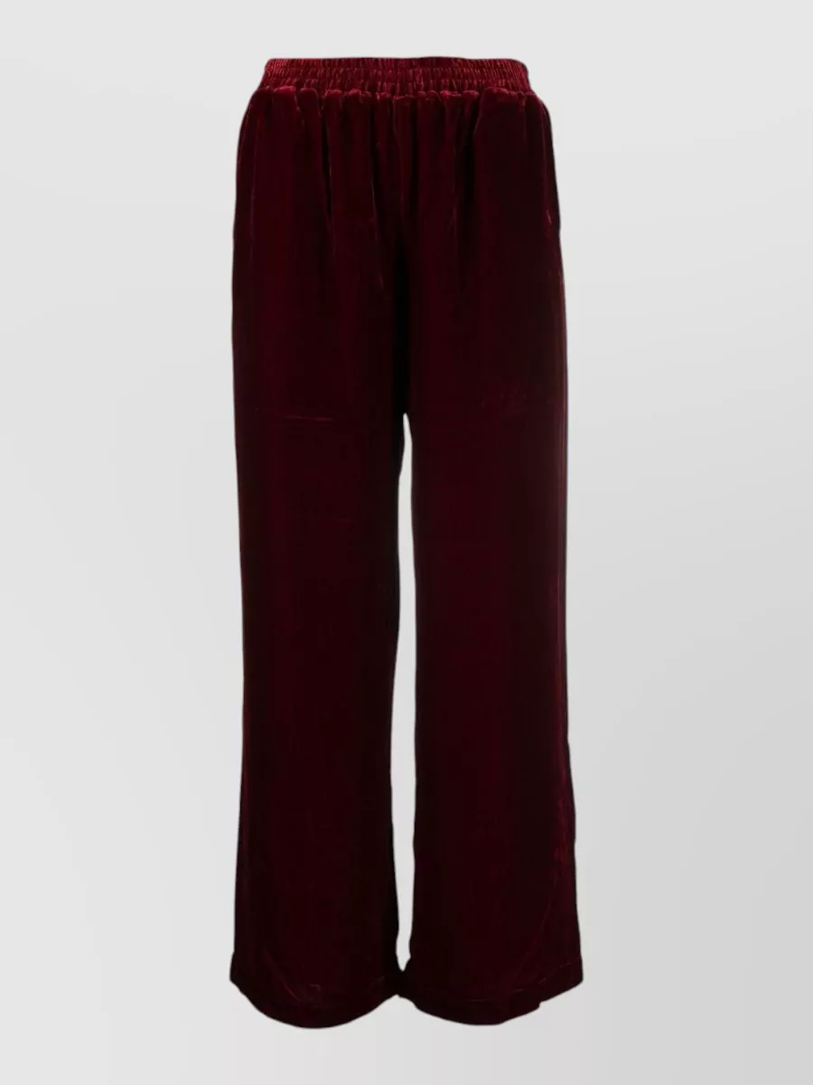 Gold Hawk velvet wide-leg trousers