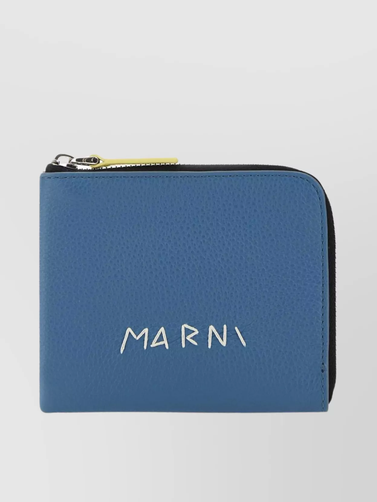 Shop Marni Textured Slate Leather Wallet