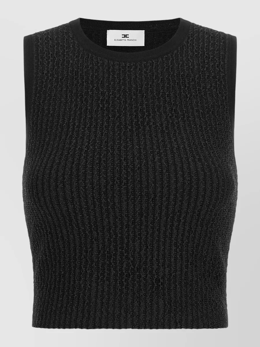 Elisabetta Franchi ribbed sleeveless knit top