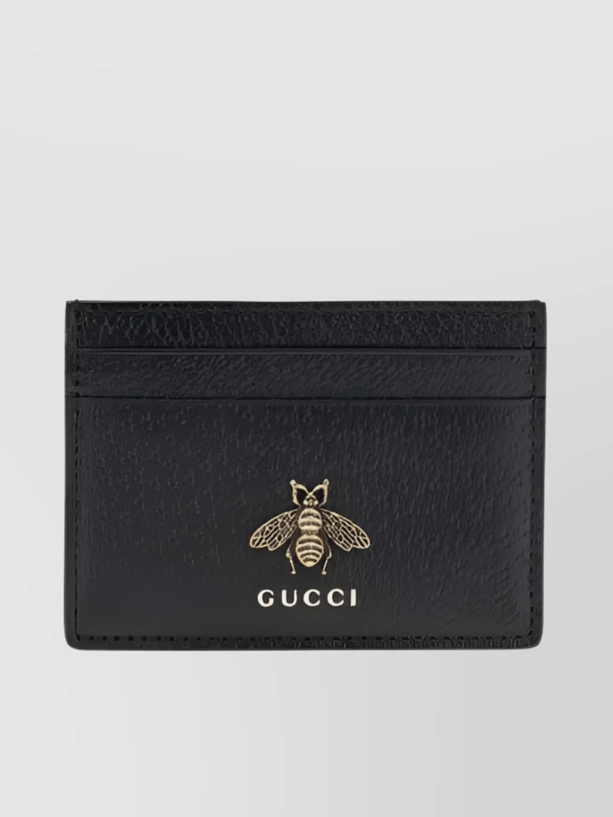 Gucci Compact Bee Motif Leather Card Holder
