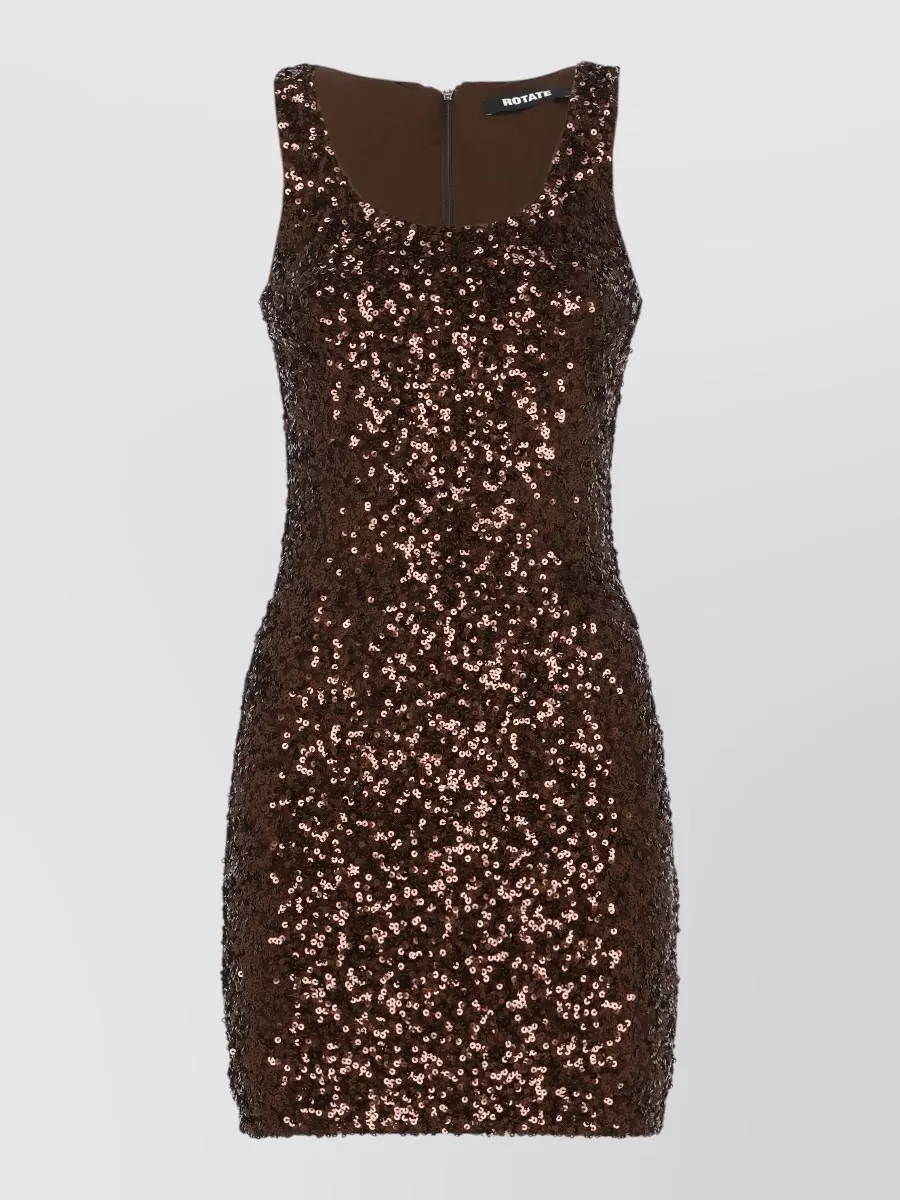 Rotate sequined sleeveless mini dress