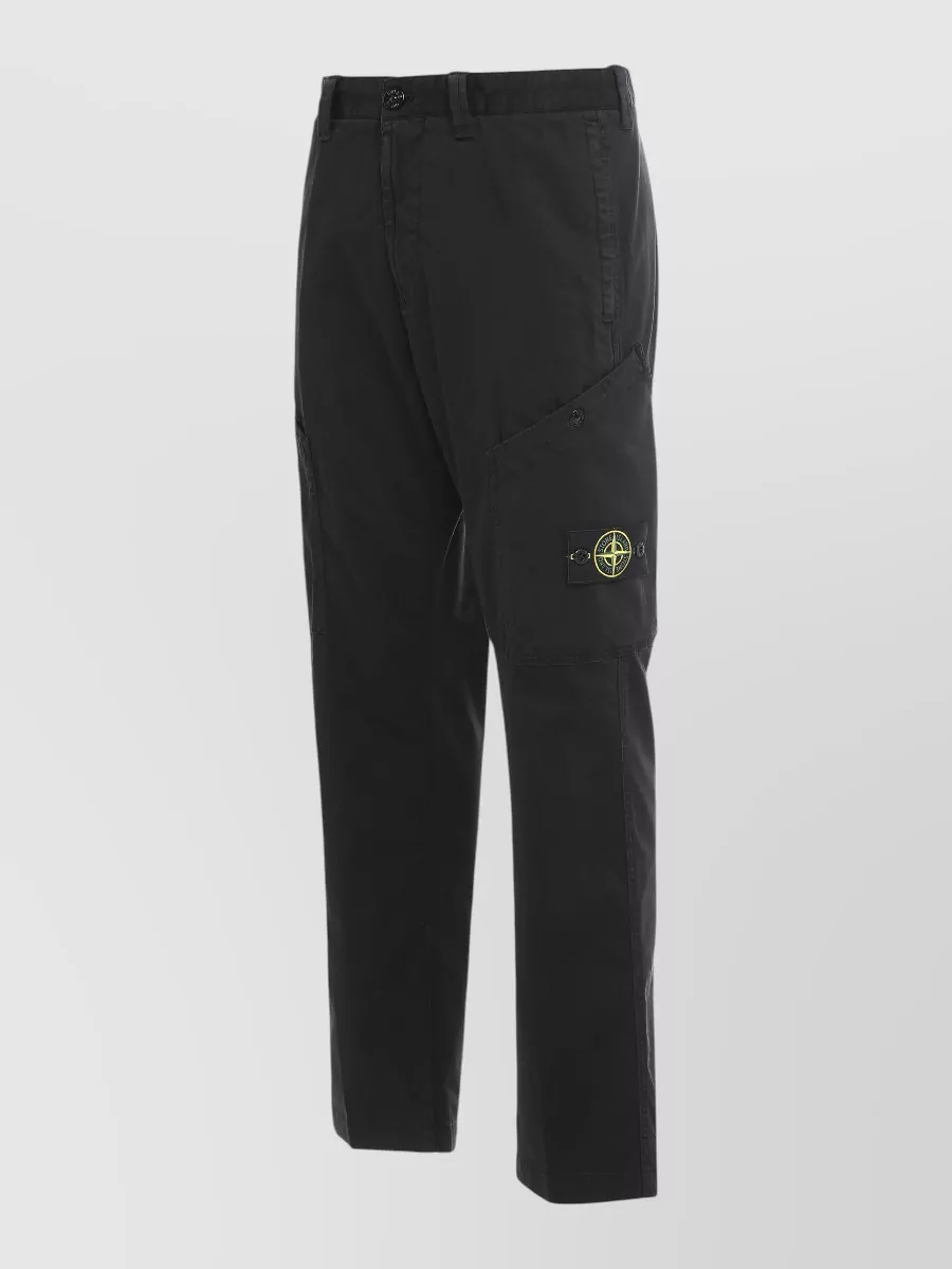 Stone Island Cargo Trousers In Organic Cotton Blend